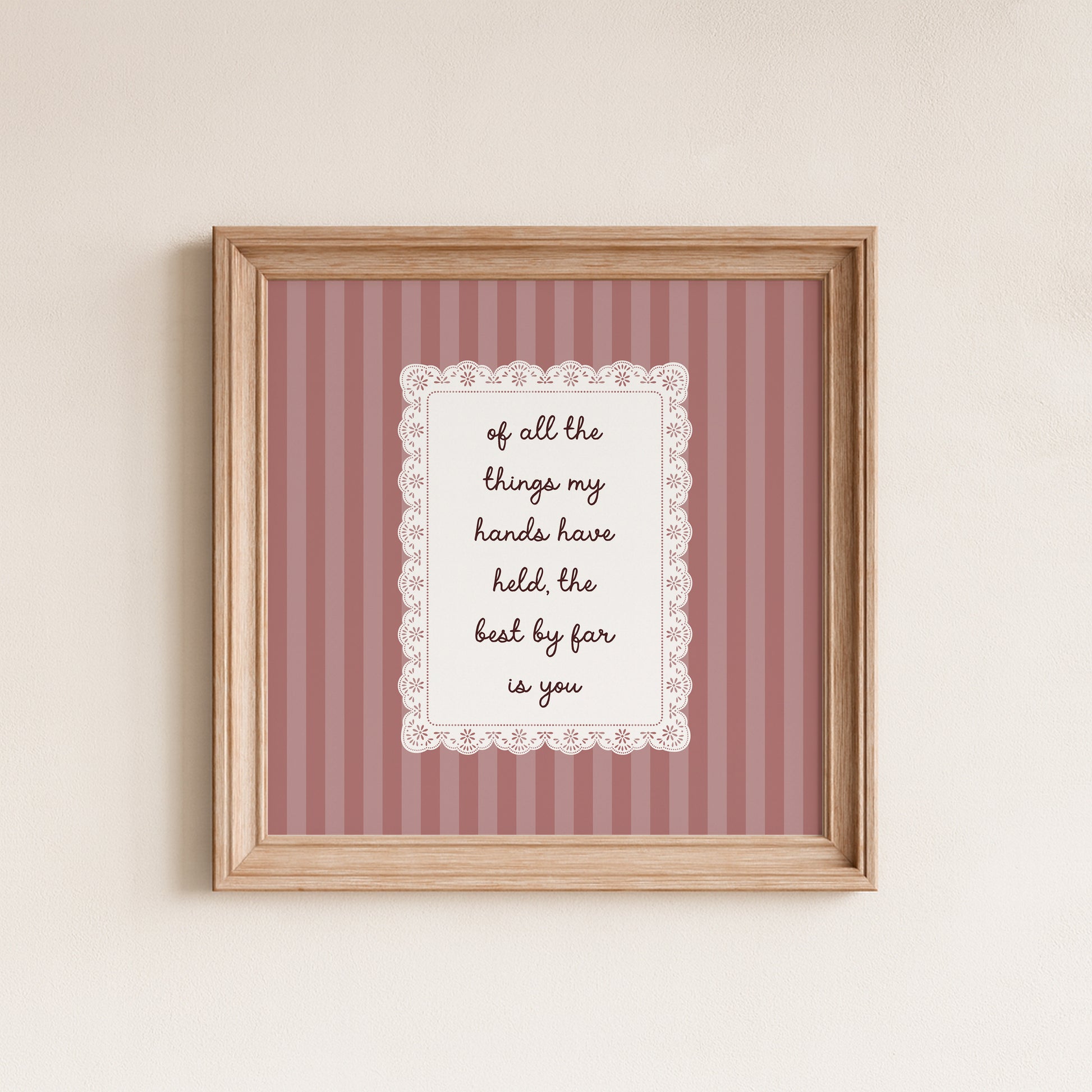 Lace Quote Nursery Poster