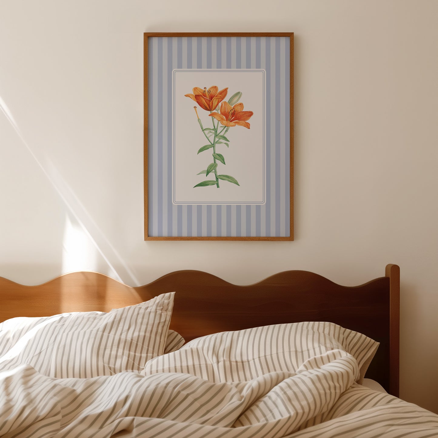 Orange Lily Vintage Botanical Poster