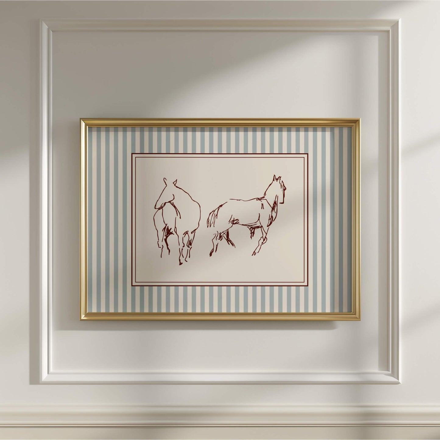 Horse Sketch Horizontal Poster