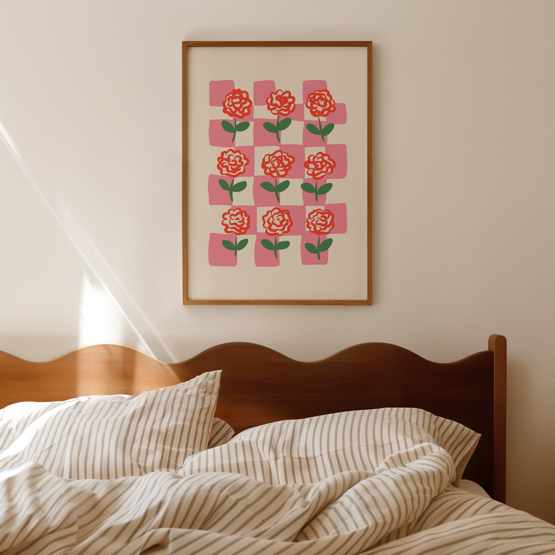 Floral Checker Poster