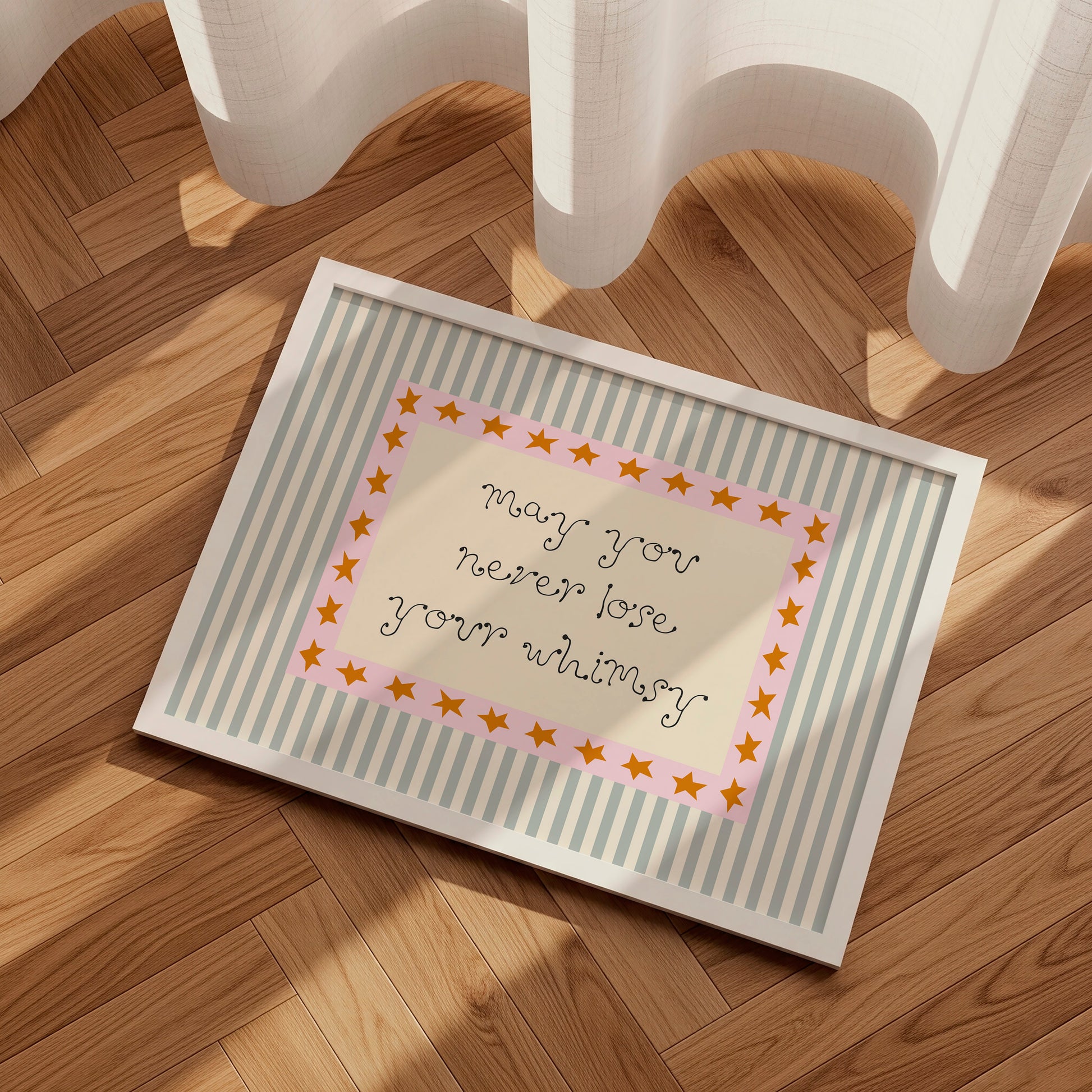 May You Never Lose Your Whimsy Striped Poster