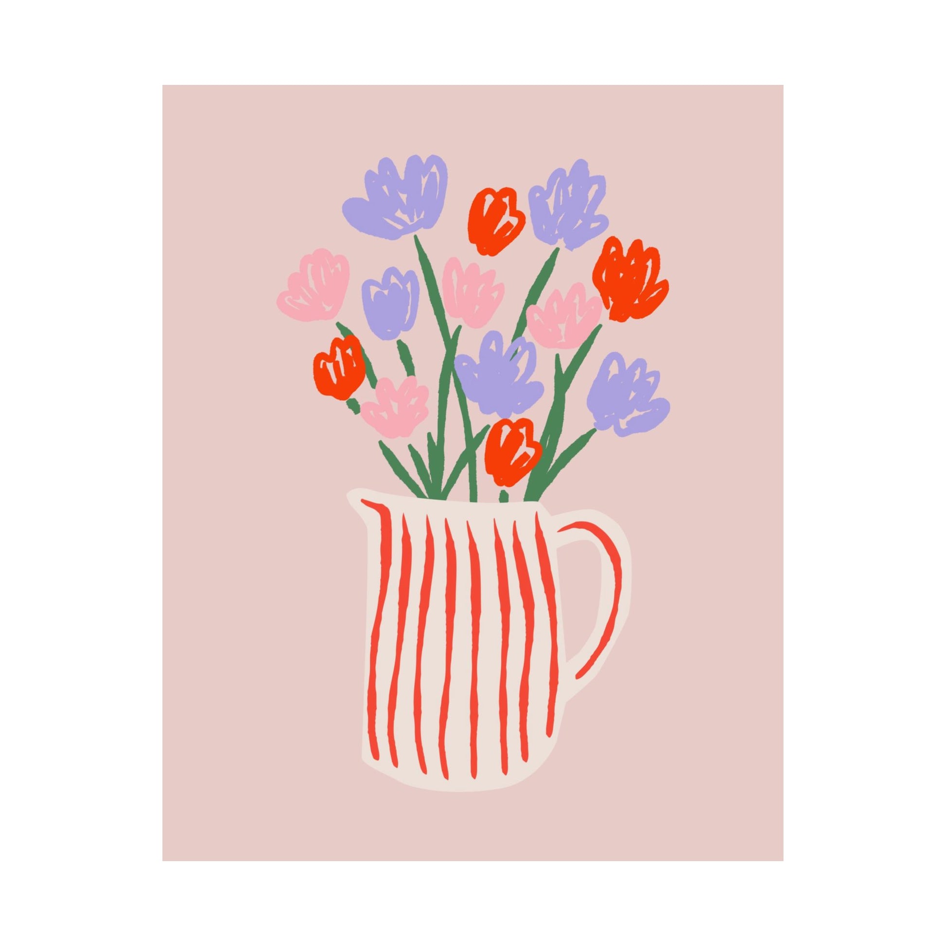 Colorful Floral Vase Poster