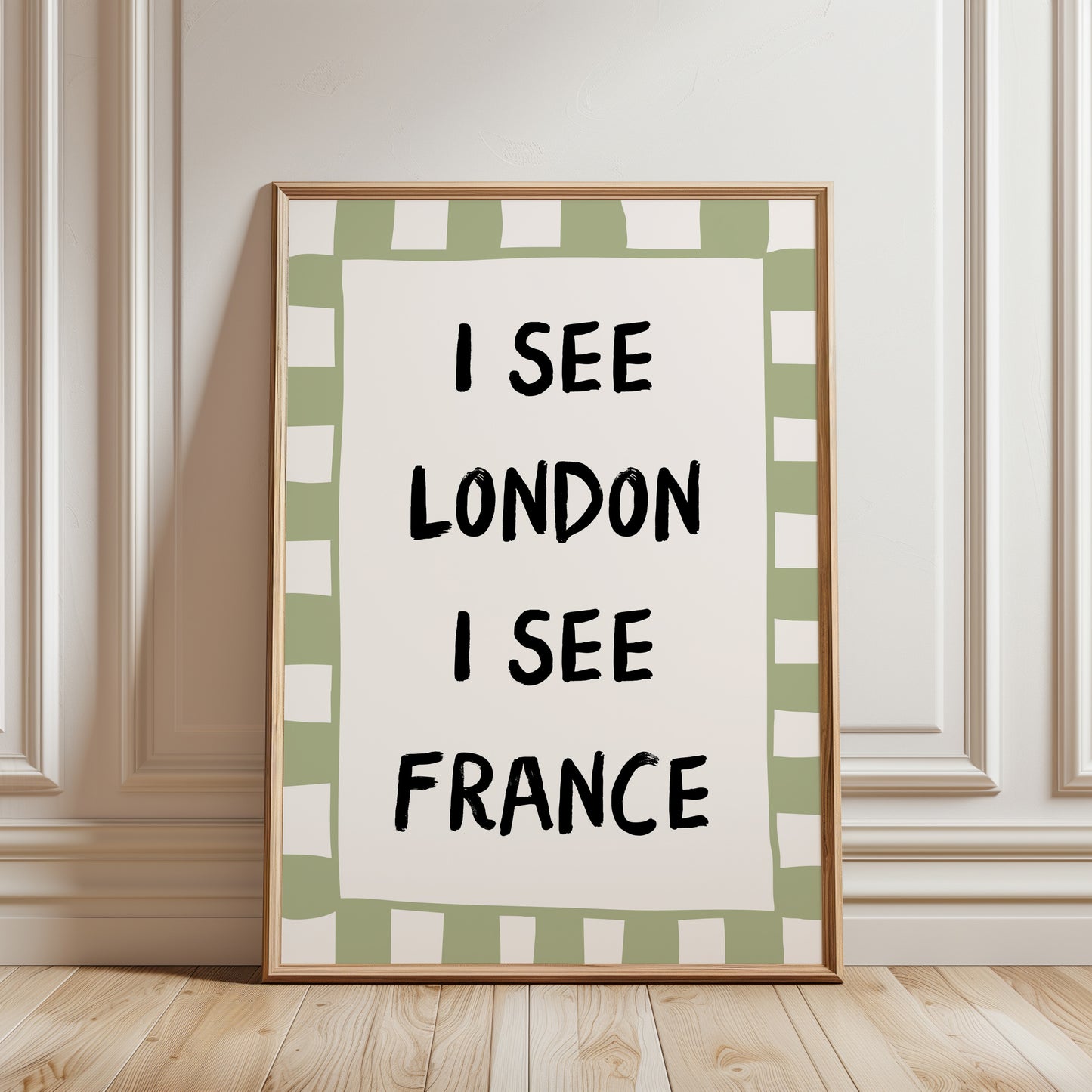 I See London I See France Chekered Poster