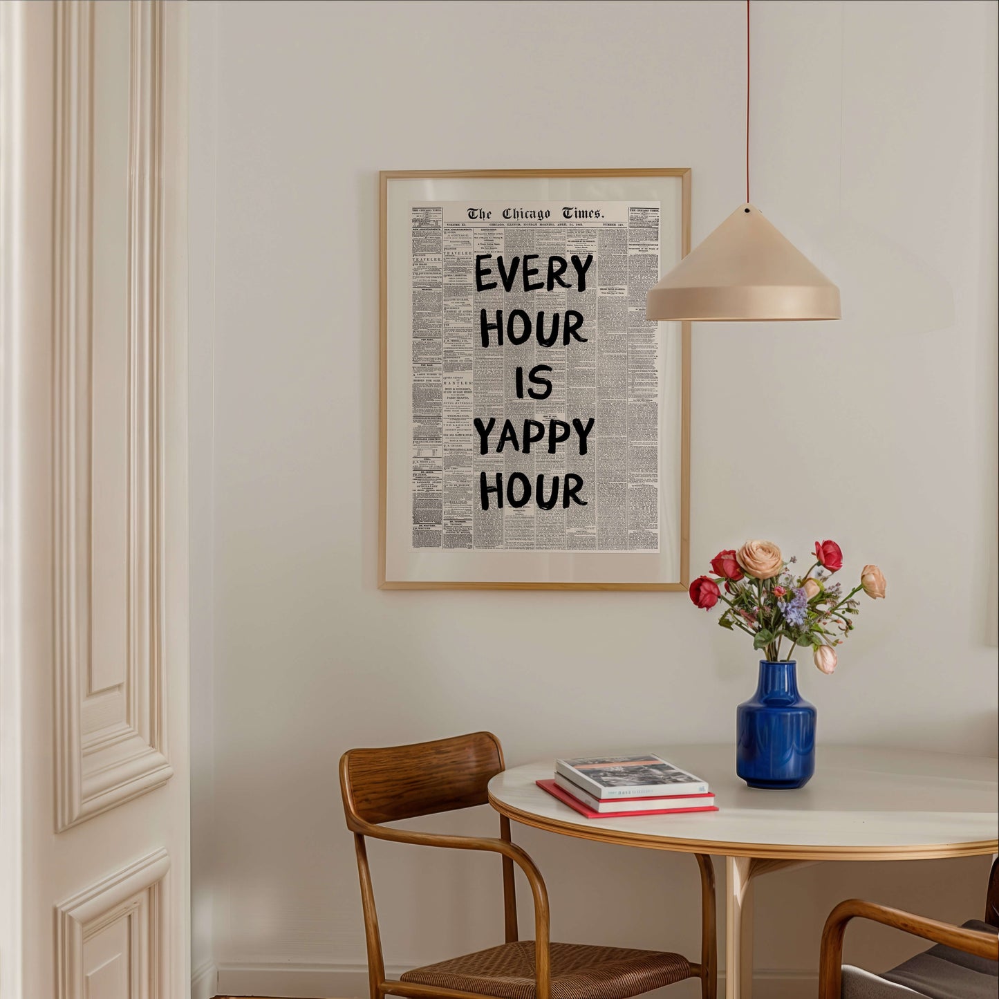 Every Hour is Yappy Hour Newspaper Poster