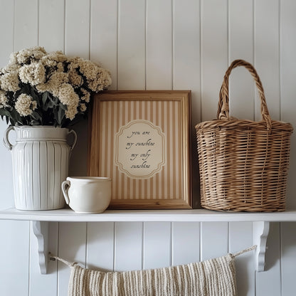 You Are My Sunshine Striped Poster