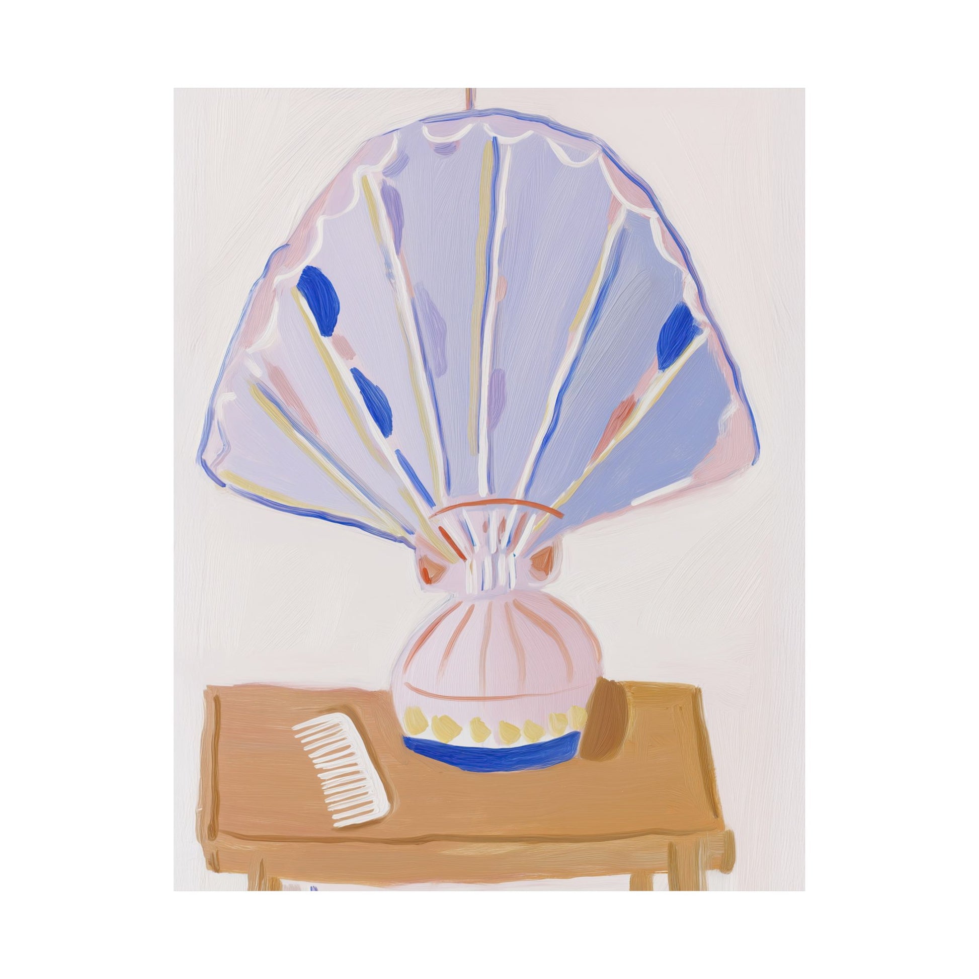 Shell Lamp Still Life Poster
