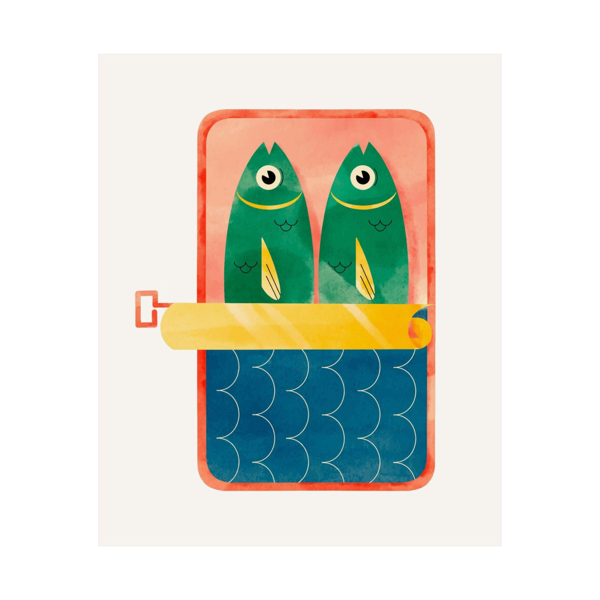 Sardines Illustration Poster