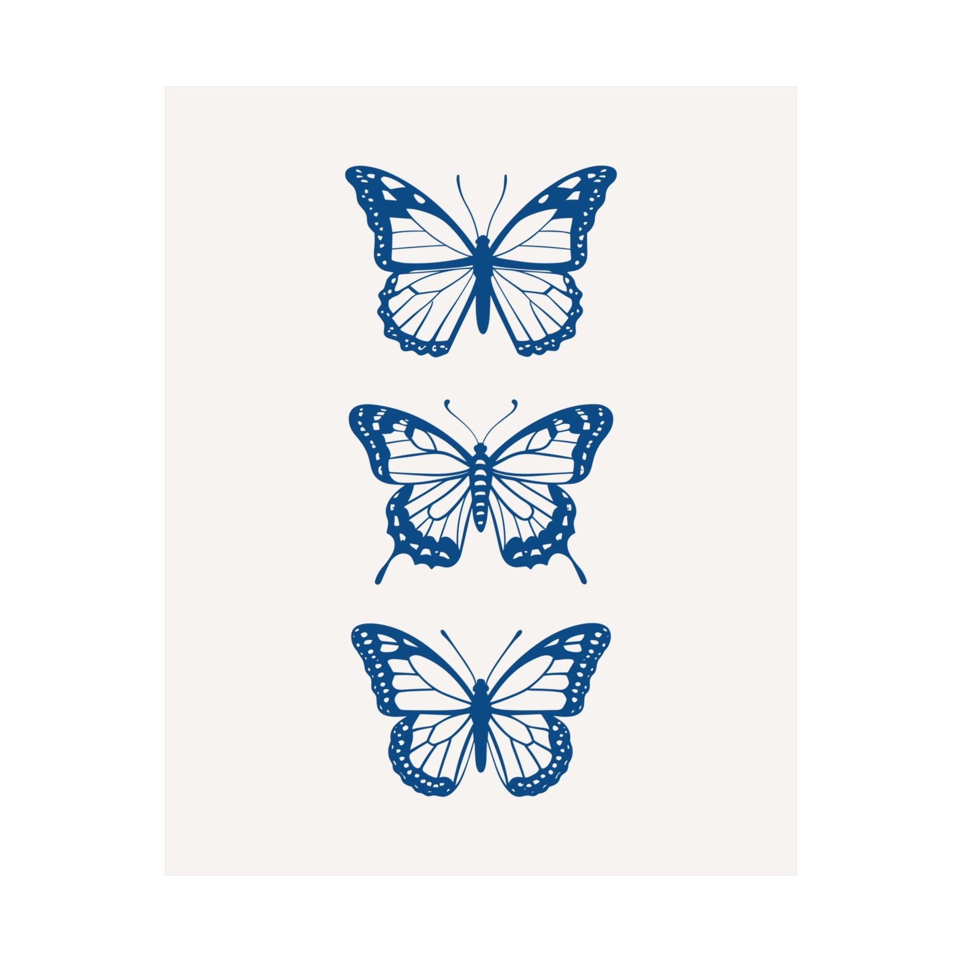 Butterflies Blue Poster