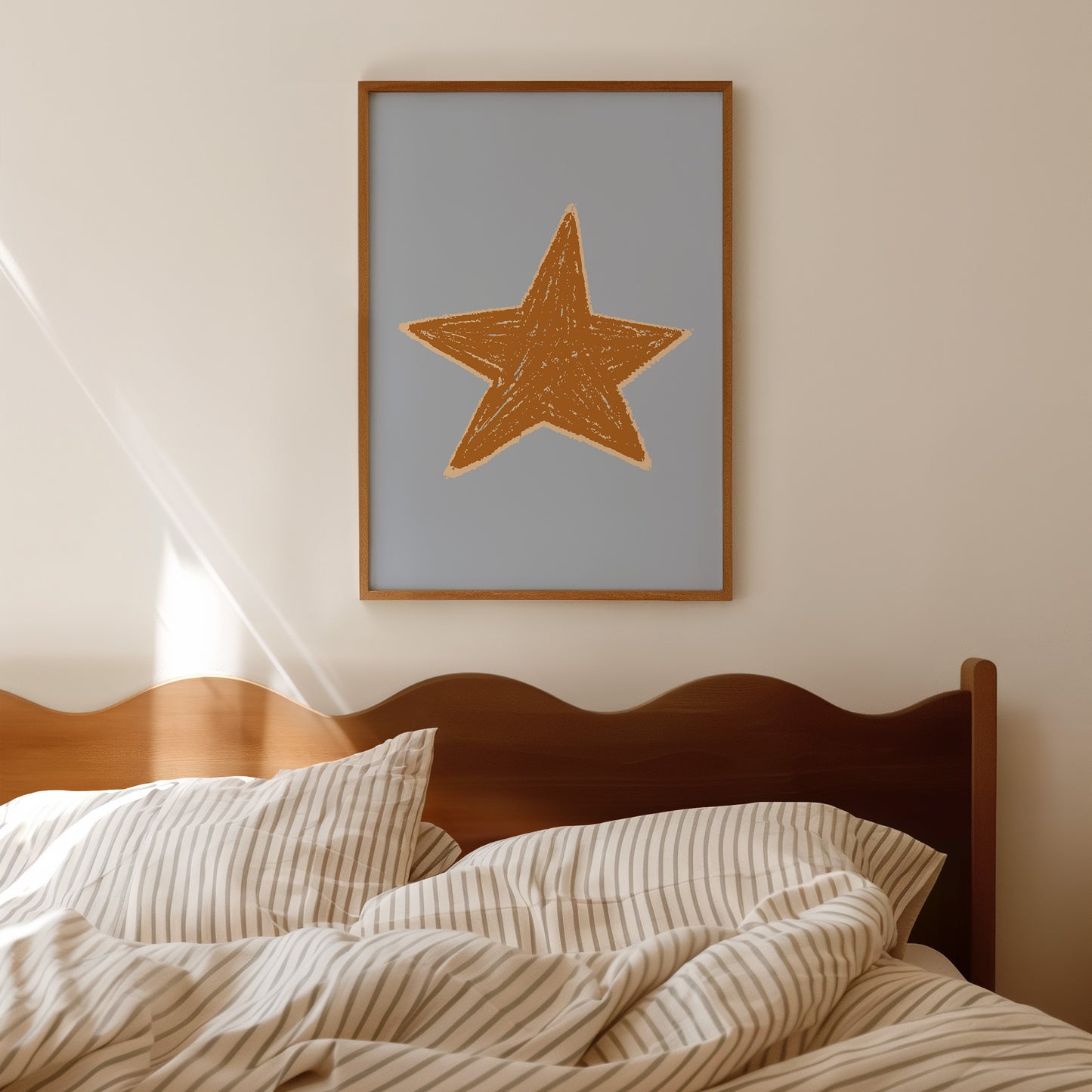 Hand Drawn Star Blue Poster