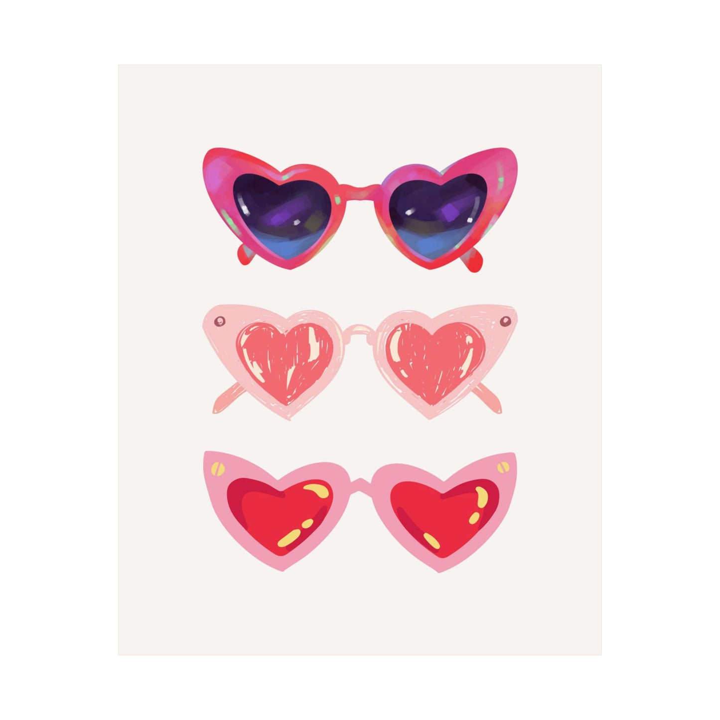 Heart Sunglasses Poster