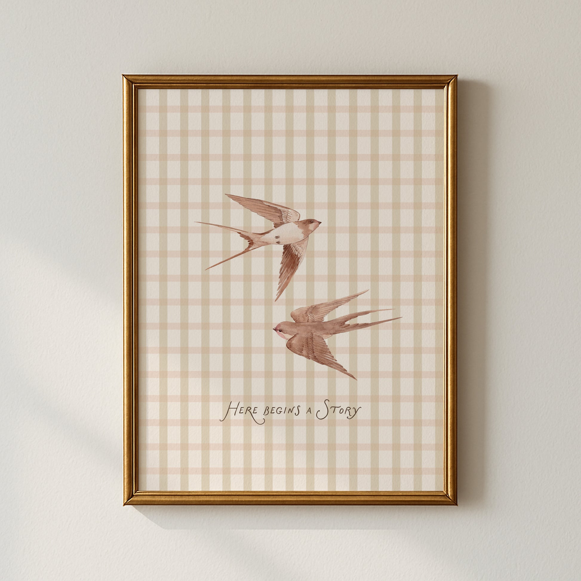 Here Begins a Story Nursery Poster