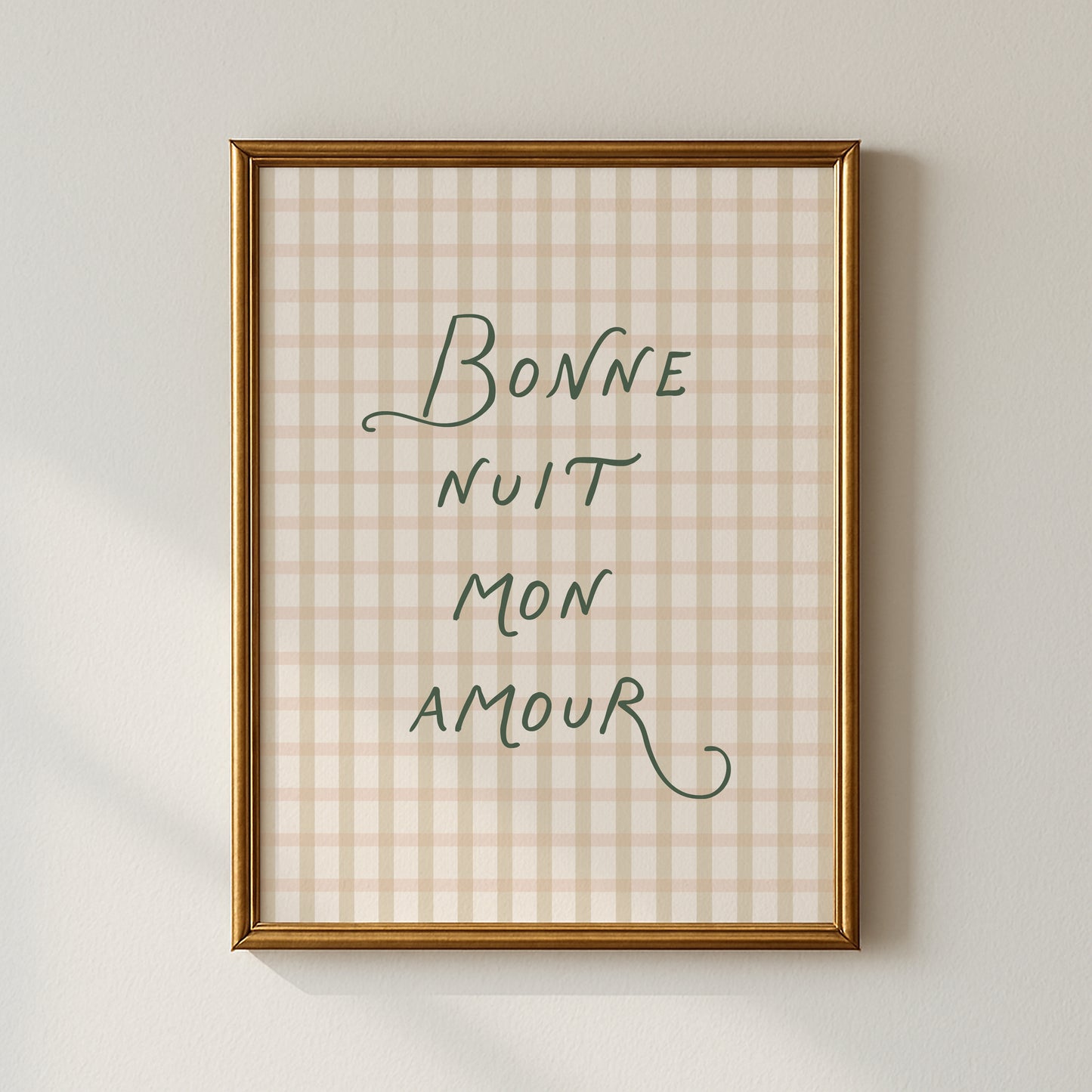 Bonne Nuit Mon Amour Nursery Poster