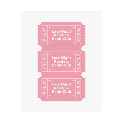 Late Night Readers Club Ticket Poster