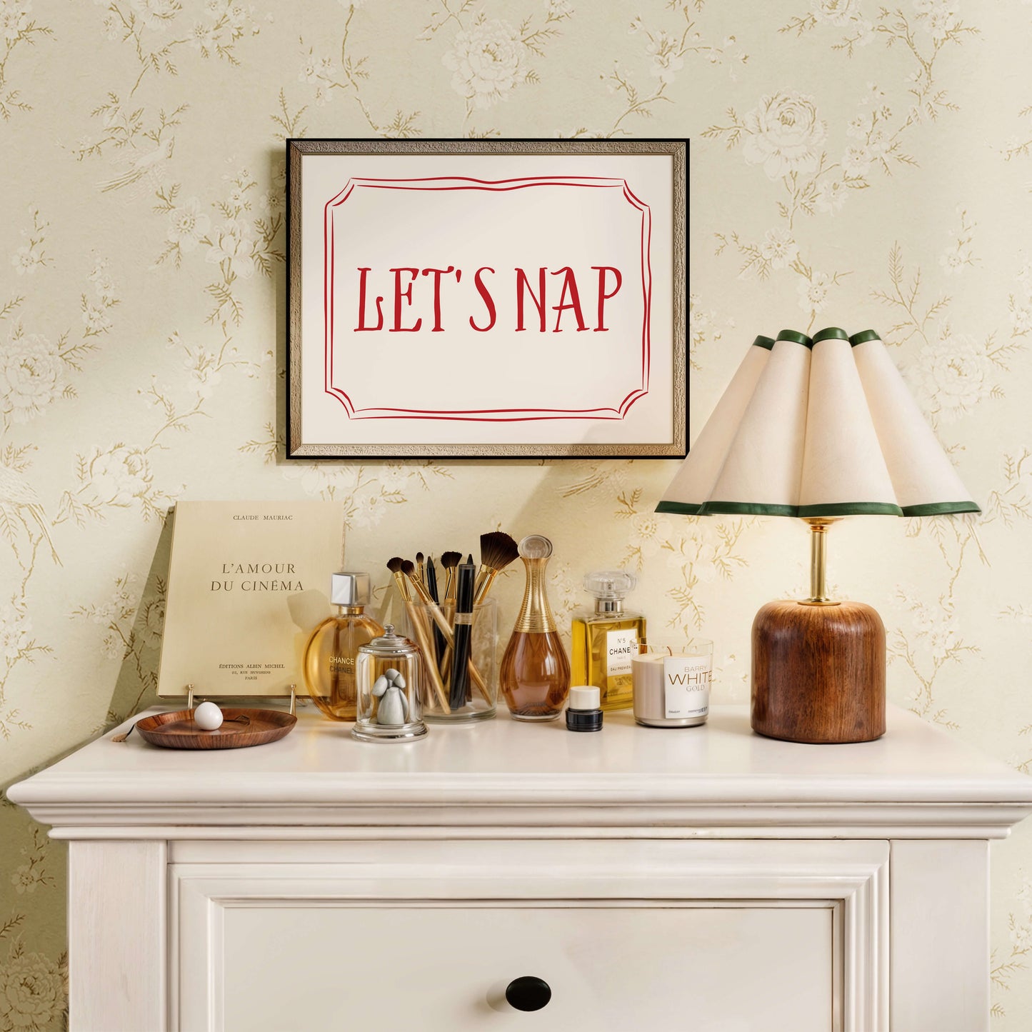 Let's Nap  Above The Bed Poster