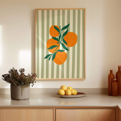 Citrus Striped Poster