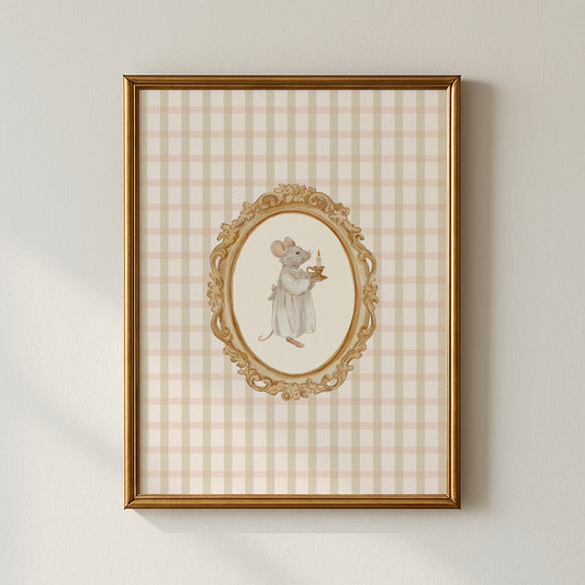 Vintage Storybook Mouse Poster