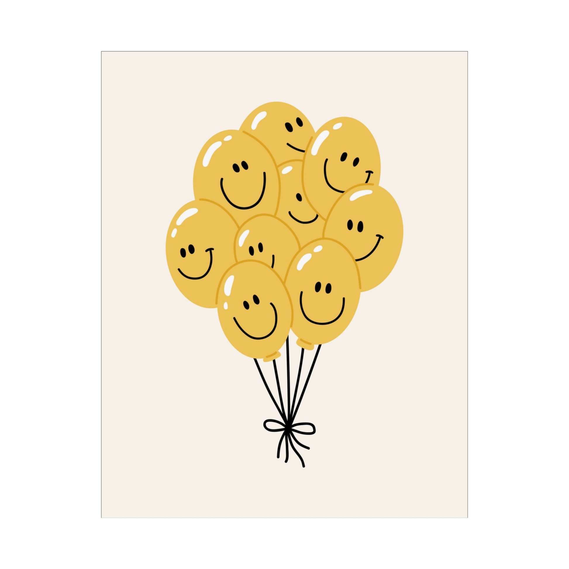 Happy Balloon Yellow Poster