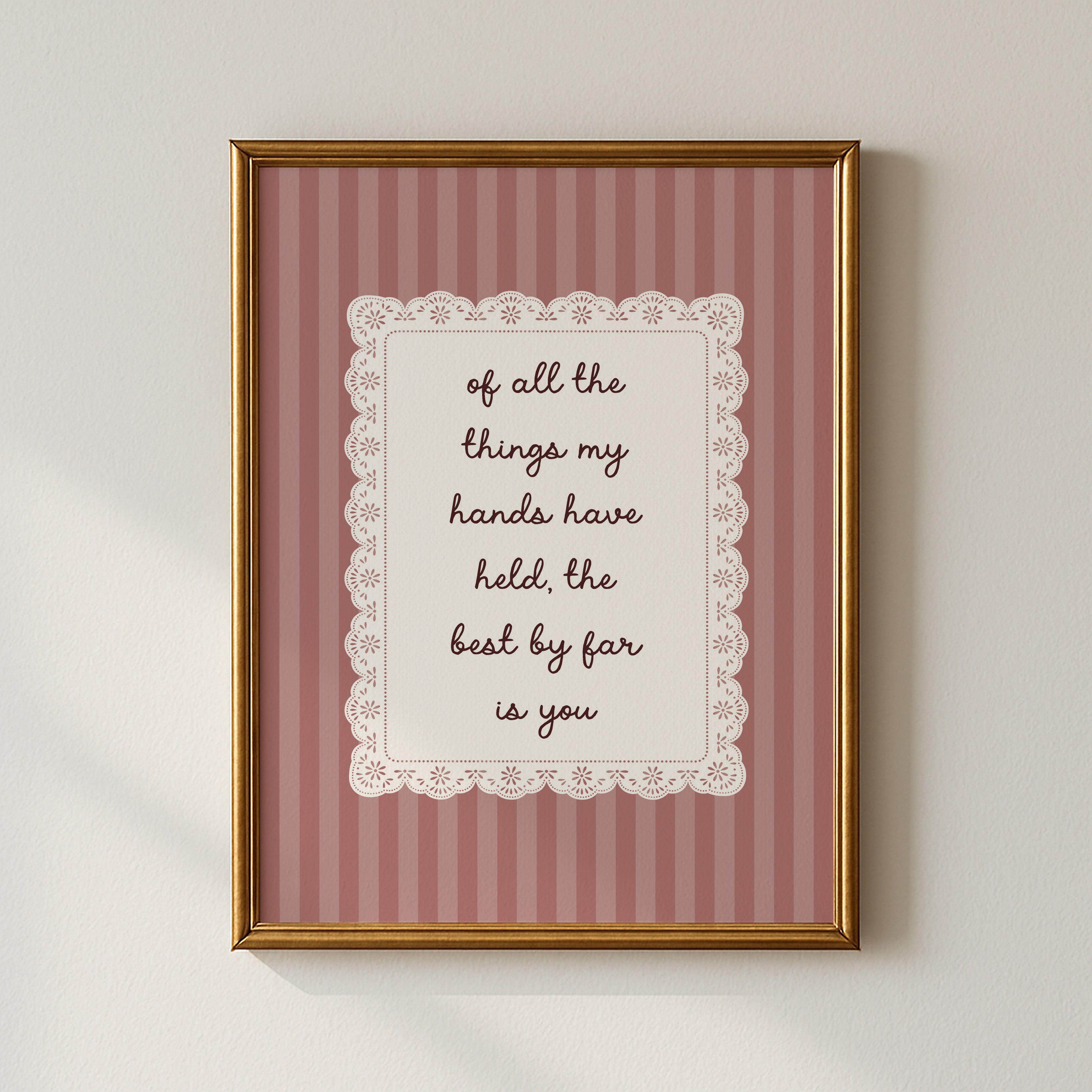 Lace Quote Nursery Poster
