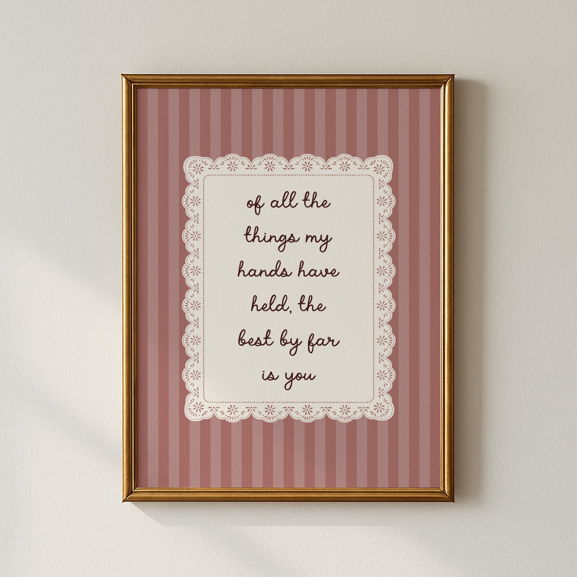 Lace Quote Nursery Poster