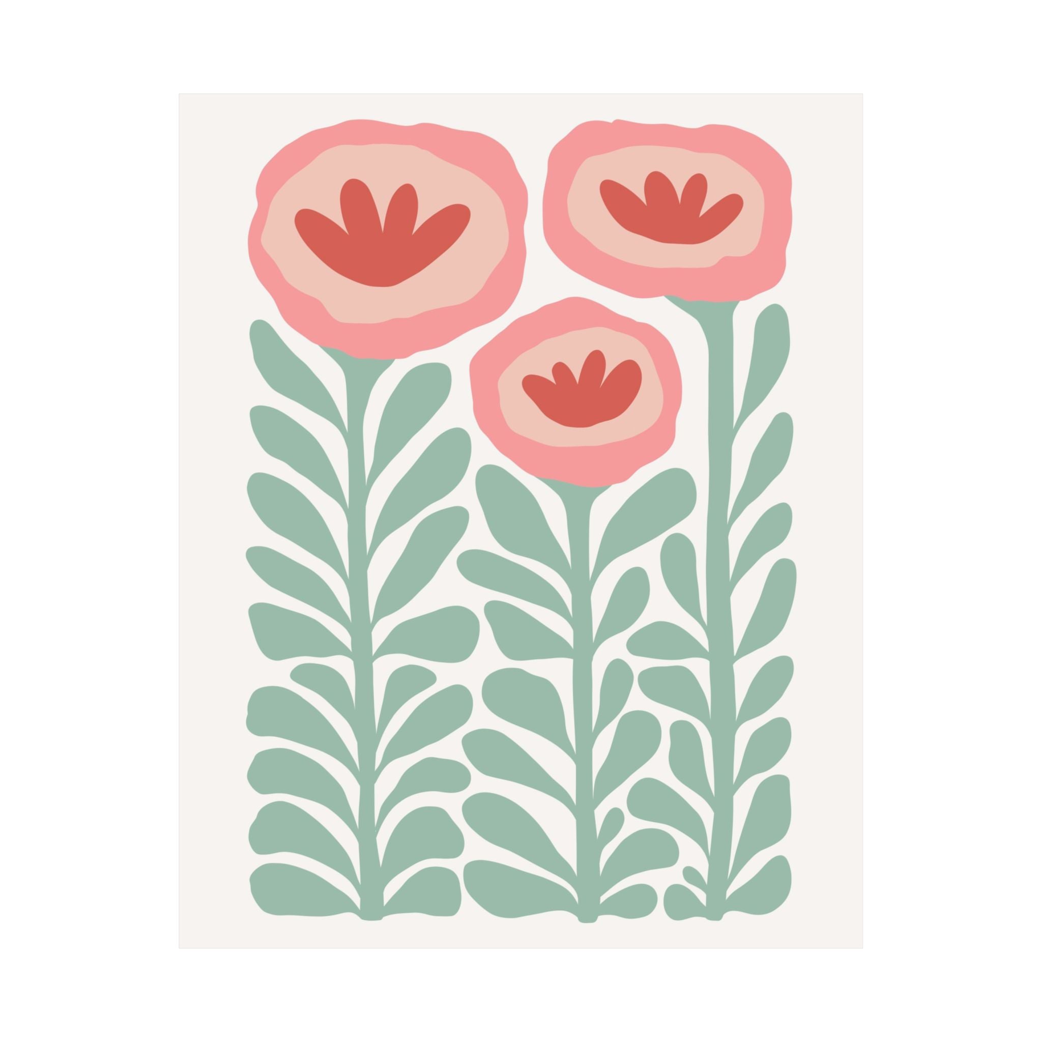 Abstract Poppy Flower Poster