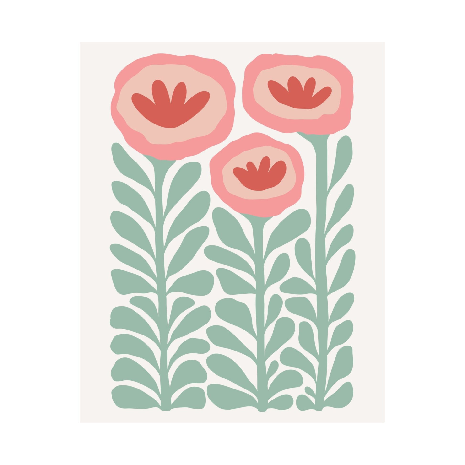 Abstract Poppy Flower Poster