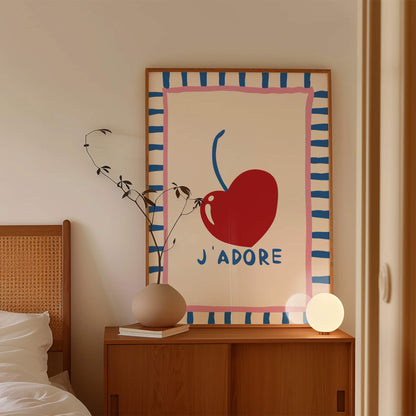 J'adore Cherry Poster