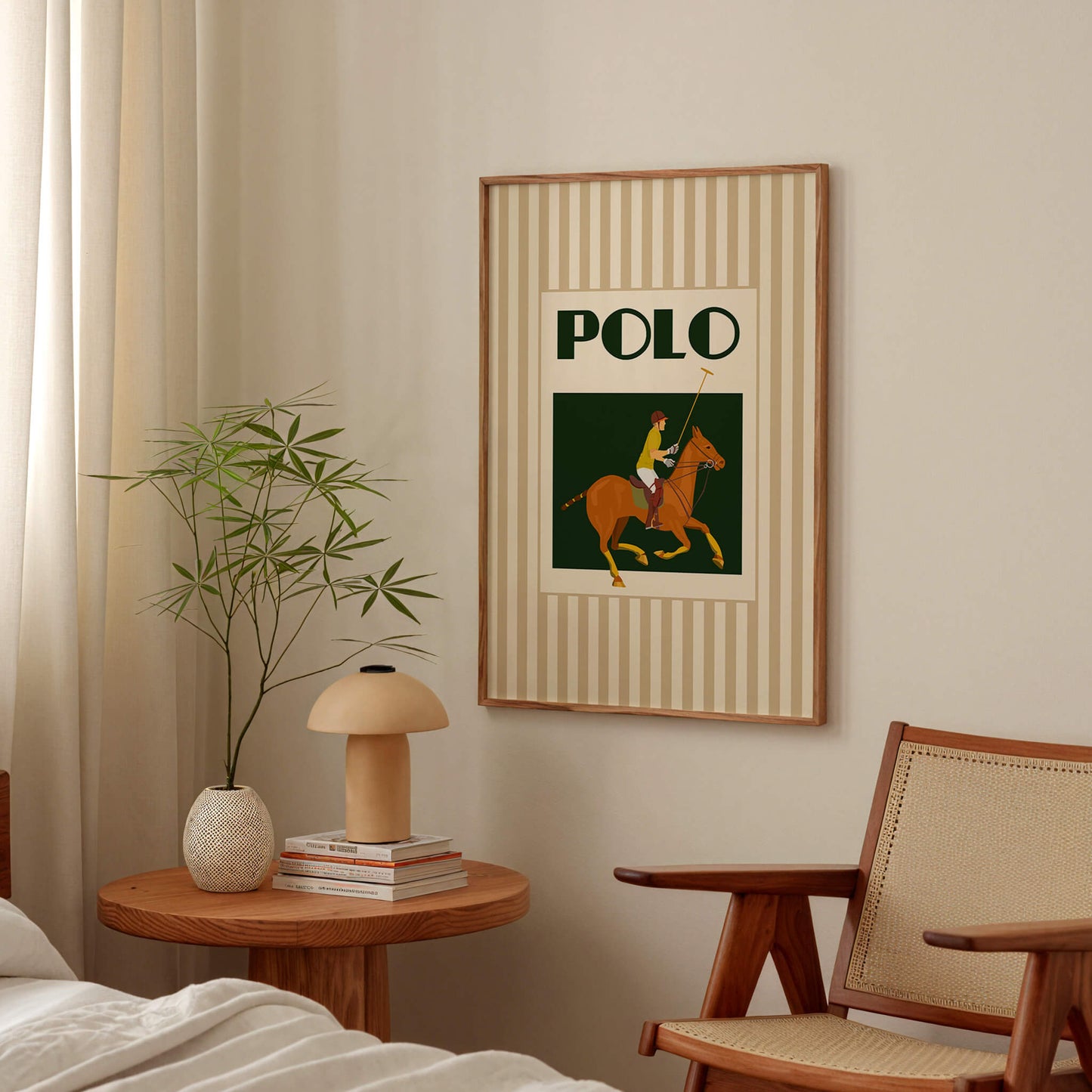 Vintage Polo Match Illustration Poster