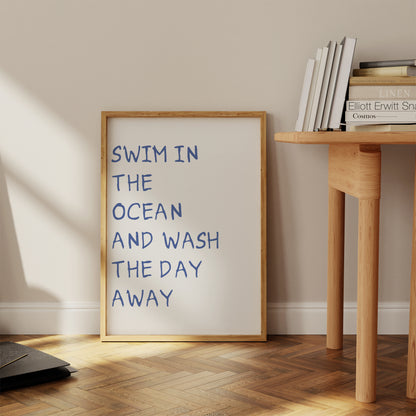 Swim in The Ocean Poster