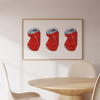 Red Soda Can Horizontal Poster