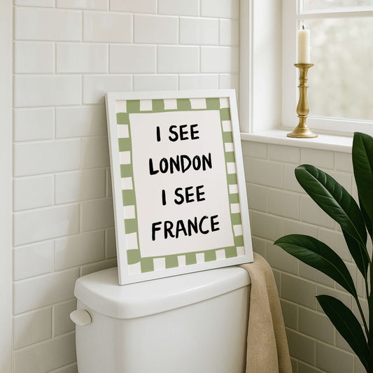 I See London I See France Chekered Poster