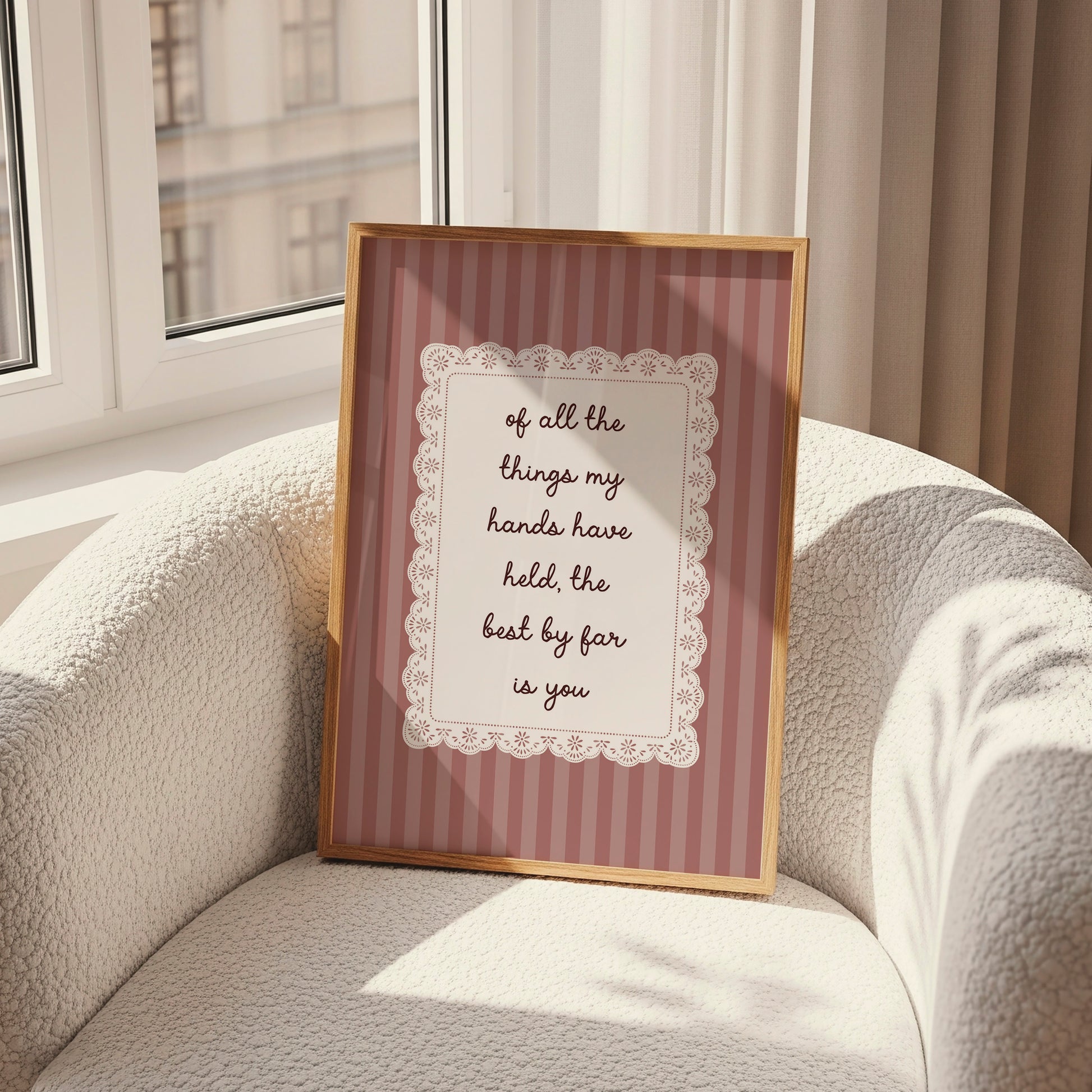 Lace Quote Nursery Poster