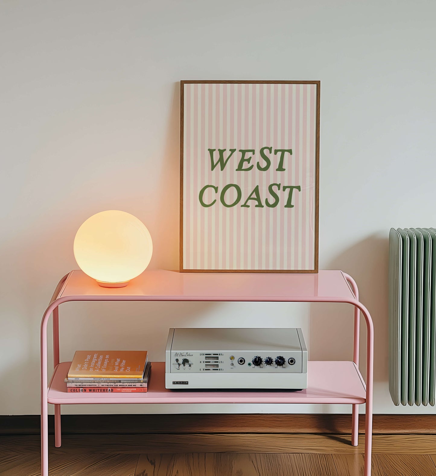 West Coast Striped Pink Poster