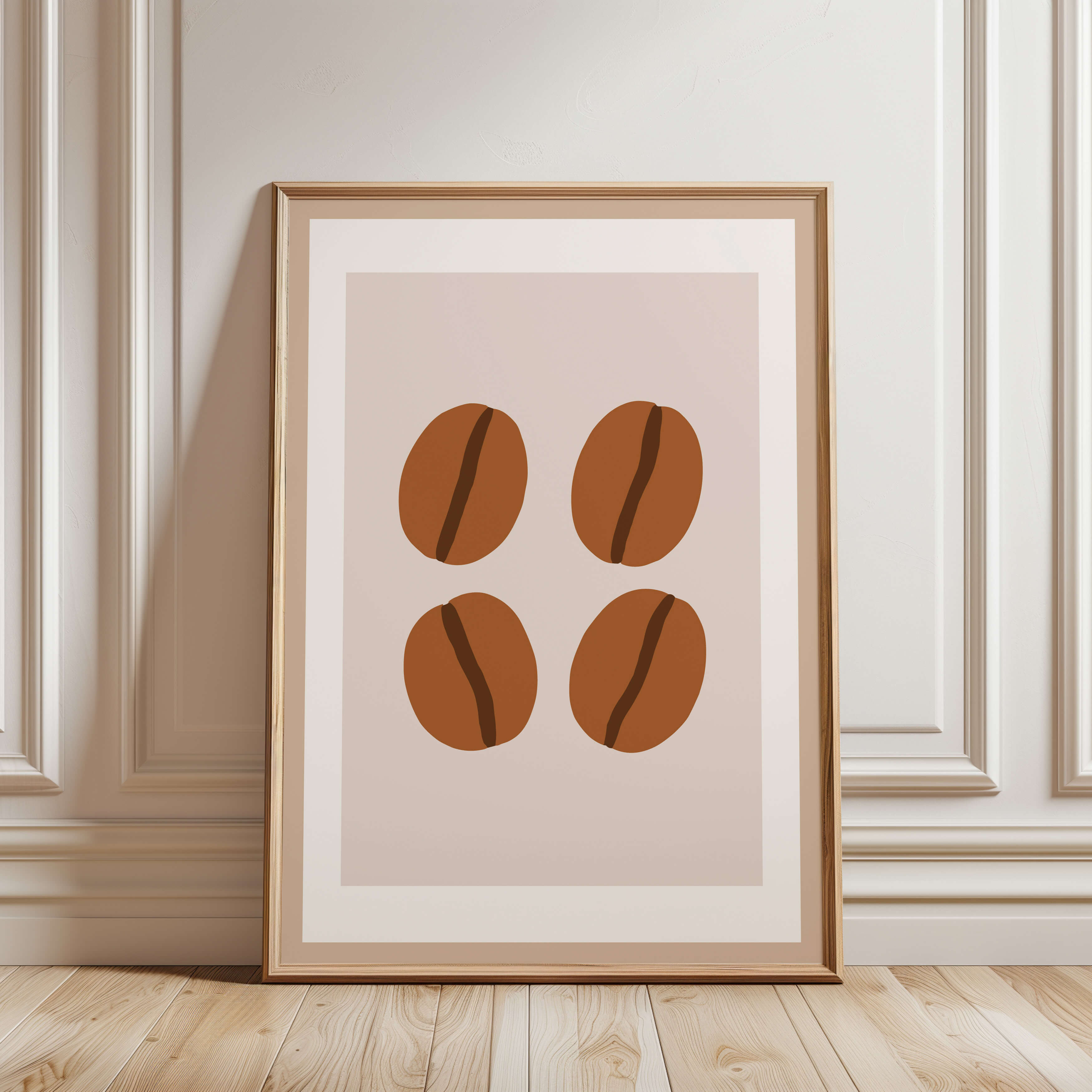 Minimalist Coffee Beans Poster
