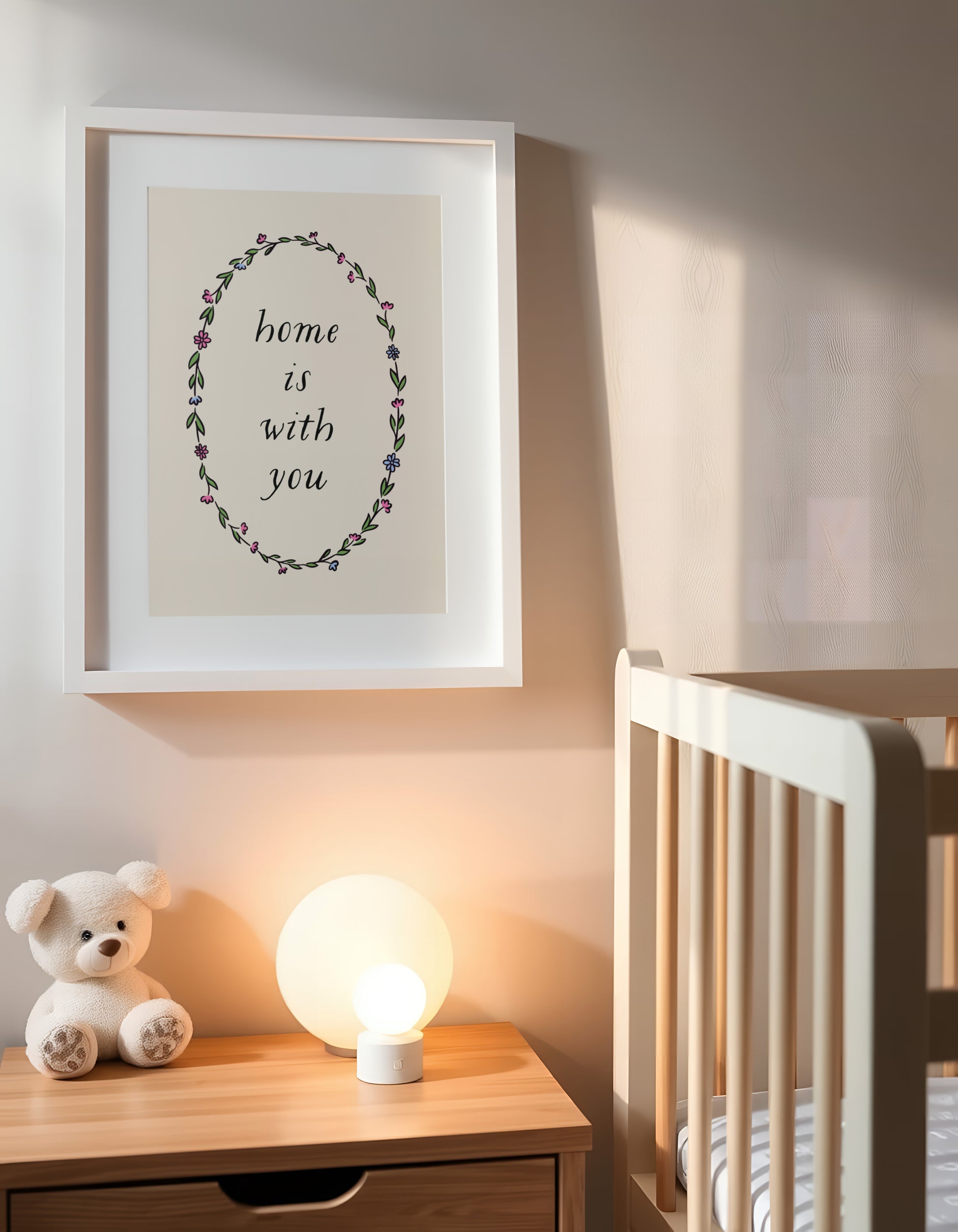 Home is With You Nursery Poster