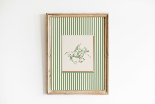 Classic Polo Player Equestrian Poster