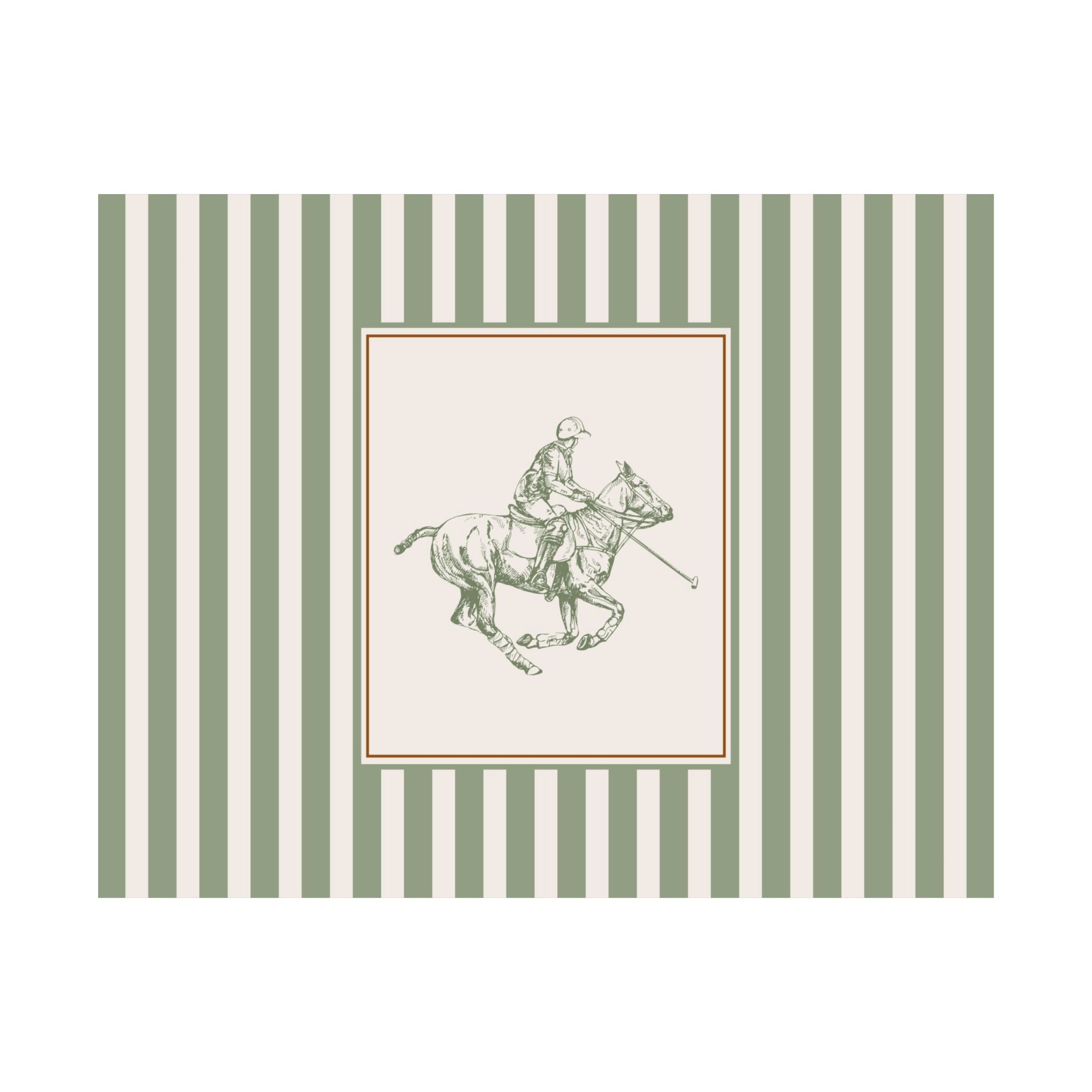Classic Polo Player Equestrian Horizontal Poster