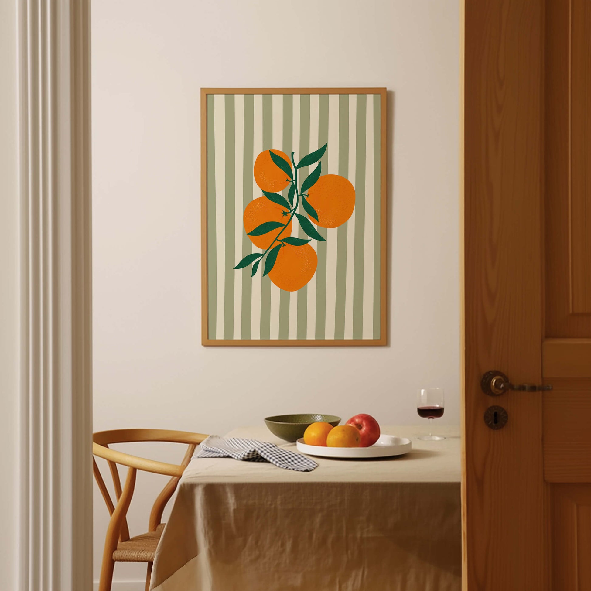 Striped Fruit Set of 3 Prints