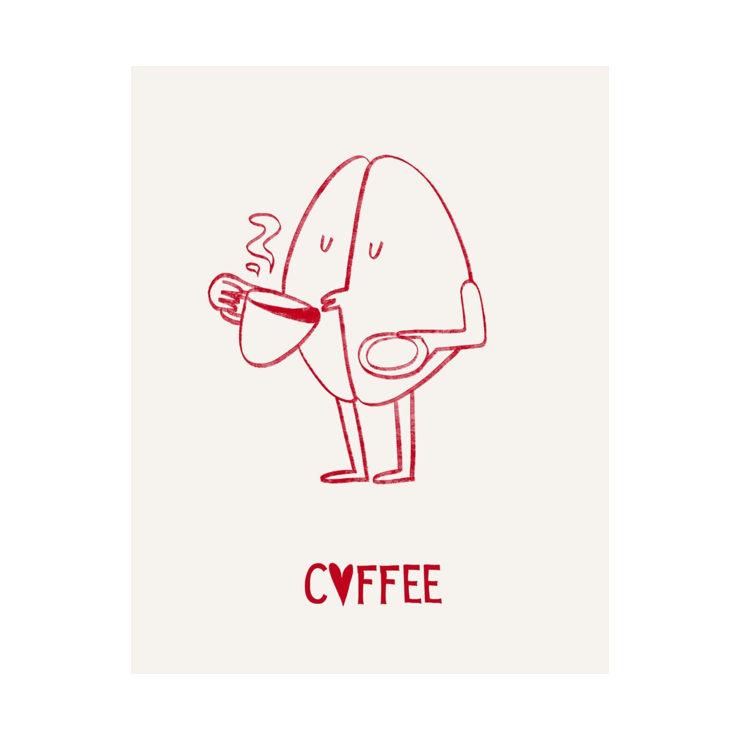 Coffee Lover Red Poster