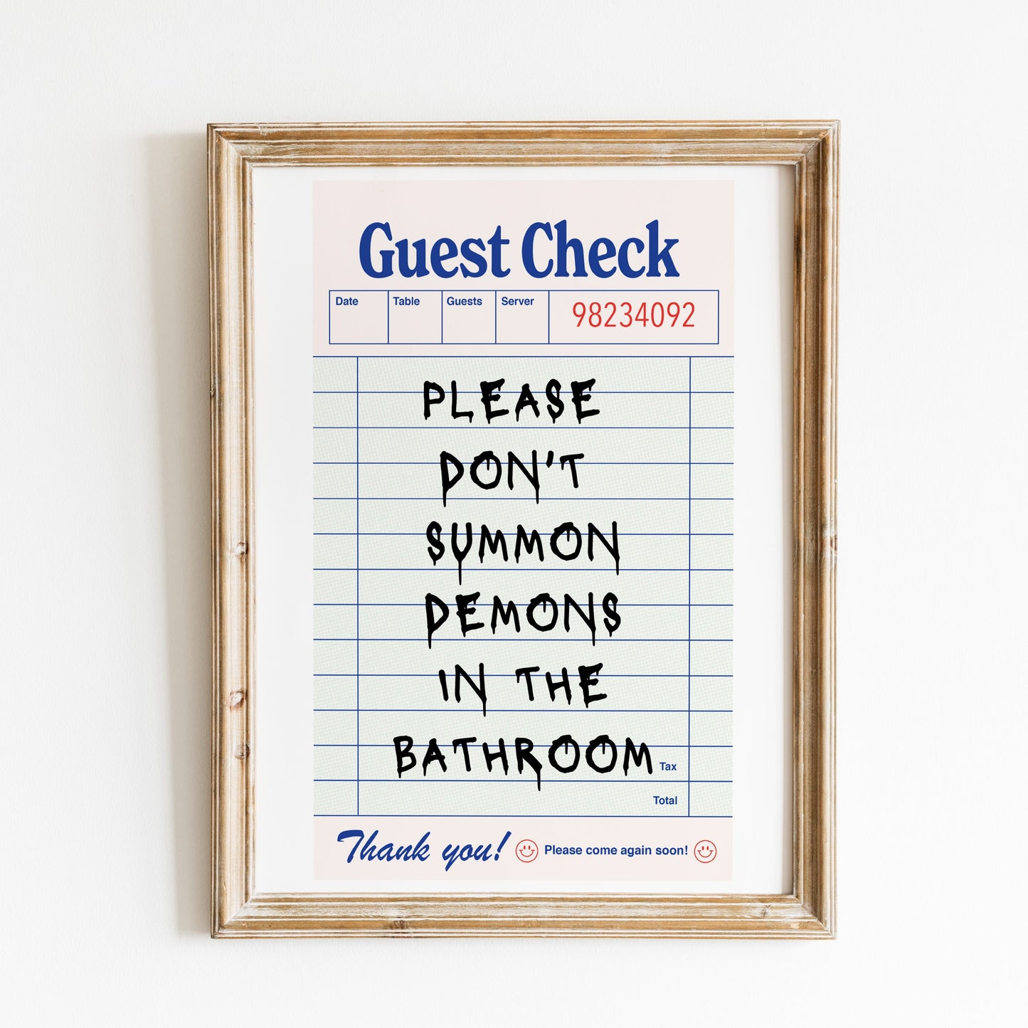 Don't Summon Demons in The Bathroom Halloween Poster