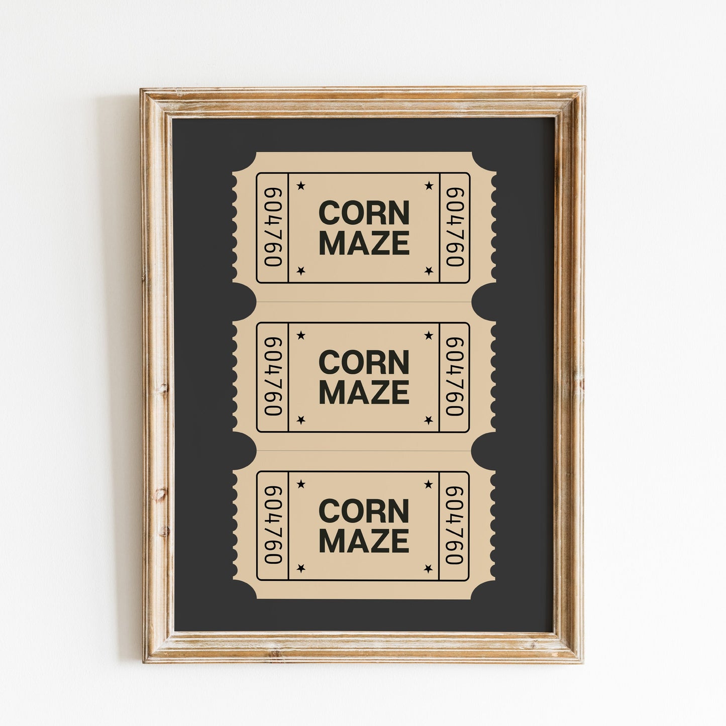 Corn Maze Ticket Halloween Poster