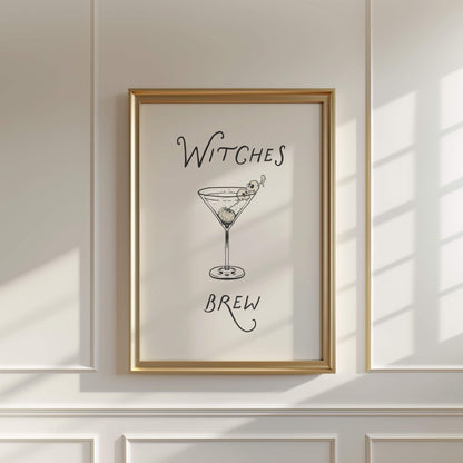 Witches Brew Halloween Cocktail Poster