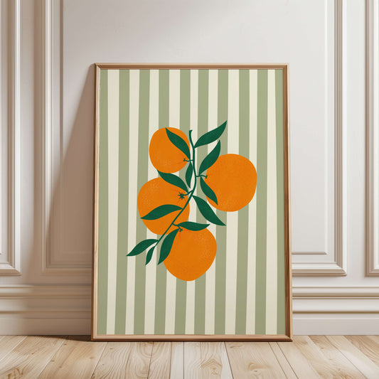 Citrus Striped Poster