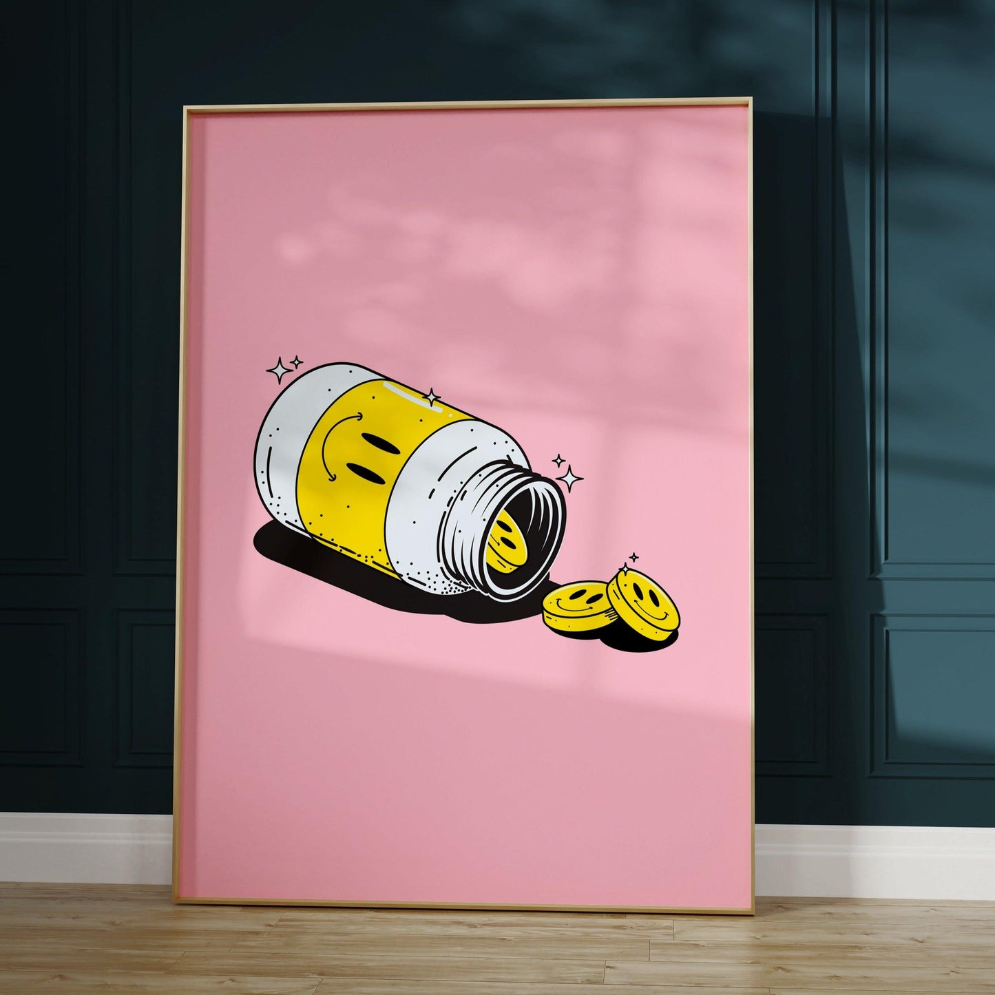 Happy Pills Bottle Poster