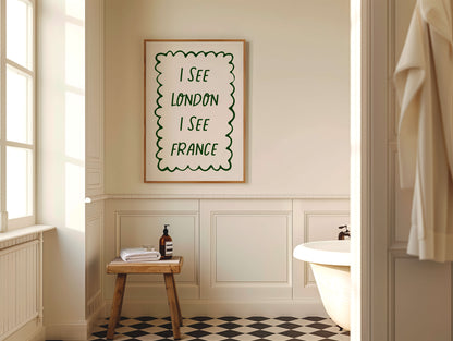 I See London I See France Green Poster