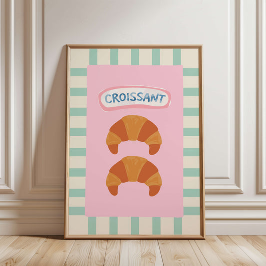 Croissants Pastel Poster