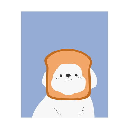 Toast Dog Blue Poster