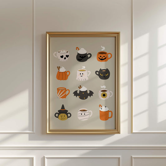 Halloween Mug Collection Poster