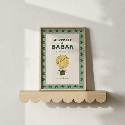 Babar Hot Air Balloon Poster