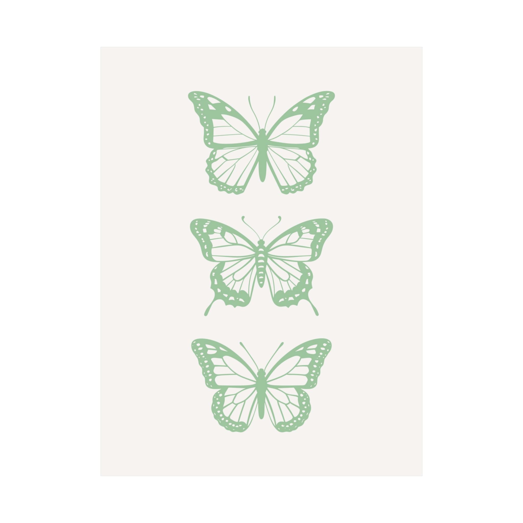 Butterflies Sage Poster