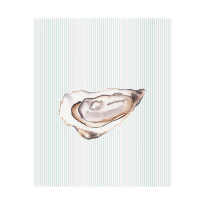 Single Oyster Striped Poster